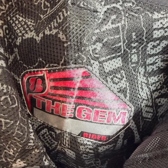 Girls Gem Black, White & Pink Motorcycle Riding Pants with Removable Pant Legs - Picture 14 of 15